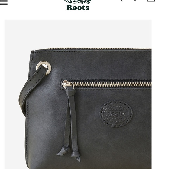 Authentic roots leather cross body bag Graphite colour - Picture 4 of 13